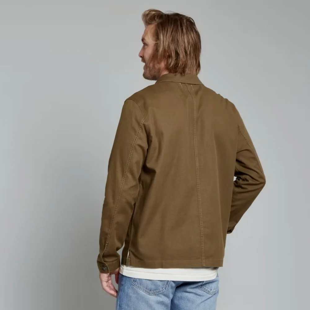 Men's Olive Military Field Jacket - Picture 5 of 15